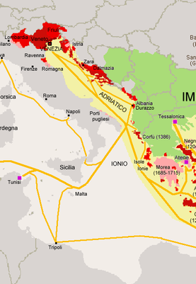 Image for Venetian territories and trade routes