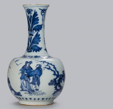 Image for Delftware Vase, Netherlands, tin-glazed earthenware with underglaze blue decoration (c. 1680) 