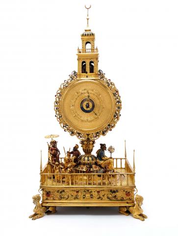 Image for Clock with Automated Procession of Bacchus