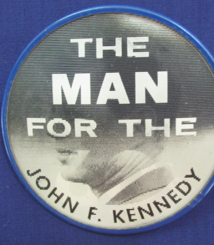 Image for Holographic button, John F. Kennedy (Democratic)