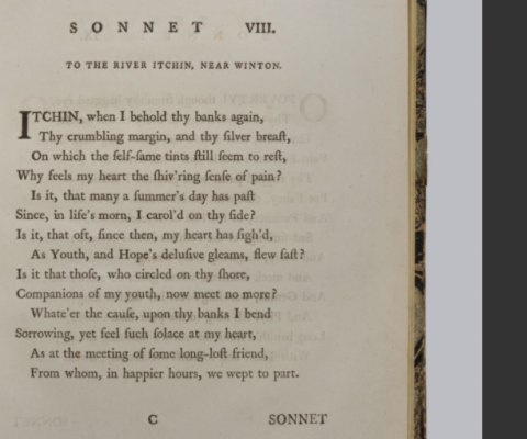 Image for William Lisle Bowles, Fourteen sonnets (Bath, 1789)