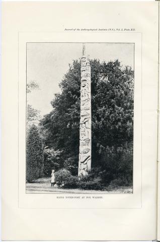 Image for Article by Edward B. Tylor, ‘On the Totem-Post from the Haida Village of Masset...’ (1899)