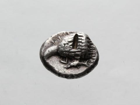 Image for BSH6: Silver siglos/drachm of “Sinope”, uncertain mint (“Class A”), perhaps c. 450–425 BC.  Kraay and Moorey 1981, no.25 (SNG Ashmolean IX 233). [Obverse]