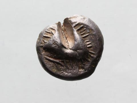 Image for BSH7: Silver siglos/drachm of “Sinope”, uncertain mint (“Class B””), perhaps c. 450–425 BC.  Kraay and Moorey 1981, no.50 (SNG Ashmolean IX 258). [Obverse]