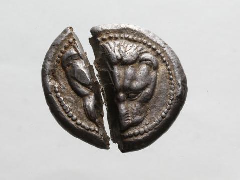 Image for JH1: Silver stater of Messana (Sicily), c. 488–481 BC. [Obverse]
