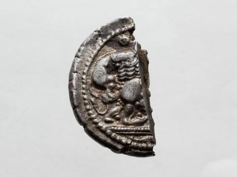 Image for JH2: Silver tetradrachm of Akanthos (Chalcidice), fragment, c. 470 BC. [Obverse]