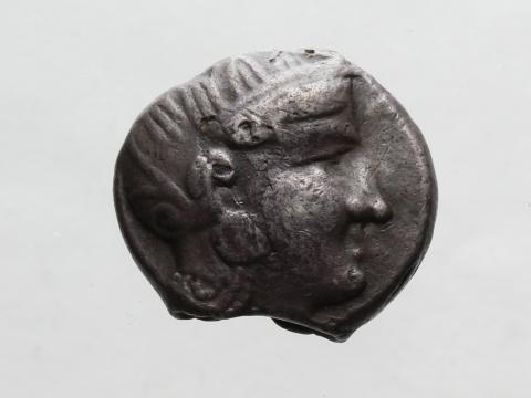 Image for Clone of T32: Silver Athenian owl imitation, struck by the satrap Mazakes, (?) 331-323 BC (or earlier). [Obverse]