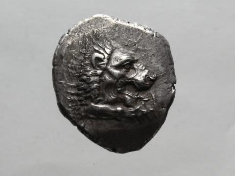 Image for Clone of T8: Silver stater in the name of the Lycian dynast Mithrapata of Antiphellos, c. 390-360 BC. [Obverse]