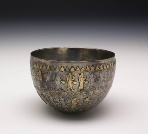 Image for Silver bowl with gold appliqués (BM)