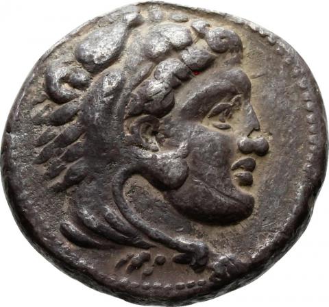 Image for Clone of T17: Silver tetradrachm struck at Tarsos in the name of Alexander the Great, c. 333-327 BC. [Obverse]