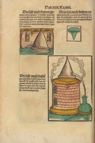 Image for Rosenhut from Brunschwig, Liber de arte distillandi de Compositis (1512)