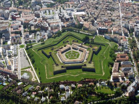 Image for Aerial View of Jaca Bastion Fort in Spain