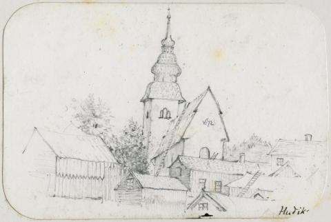 Image for Drawing of the Church of Saint Jacob in Hudiksvall 1