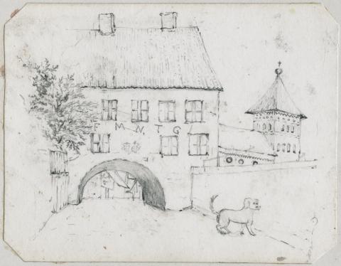 Image for Drawing of the Church of the Holy Trinity in Uppsala 1