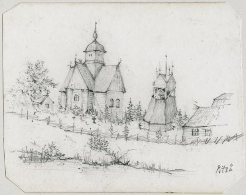 Image for Drawing of the church at Piteå 1