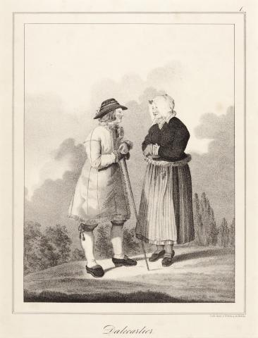 Image for Lithograph of a Swedish man and woman