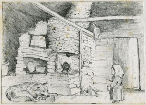 Image for Drawing of the interior of a Finnish House 1