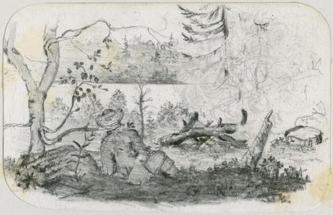 Image for Drawing of a camp-fire 1
