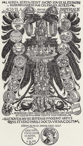 Image for Hans Burgkmair the Elder, Imperial Eagle with Emblems of the Celtis Society, 1507. 