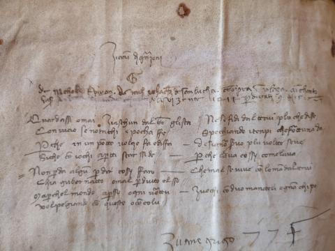 Image for Can. Ital. 111 Ownership Note by Giovanni de' Garzoni
