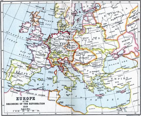 Image for Map of Europe in 1519