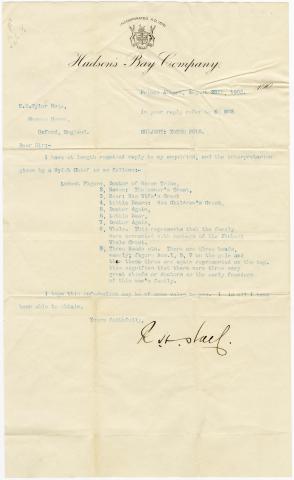 Image for Letter from Robert Hanley Hall to Edward Burnett Tylor, 28 August 1902