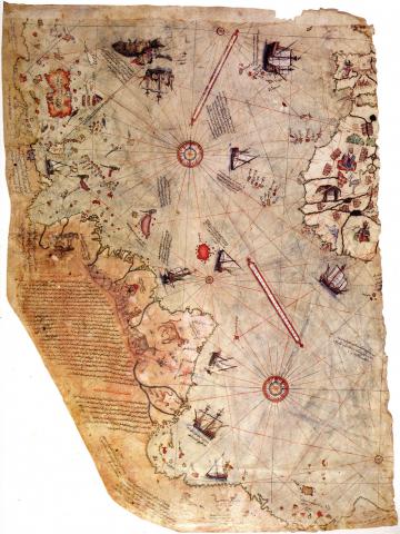 Image for Surviving fragment of the world map of Piri Reis (1513)