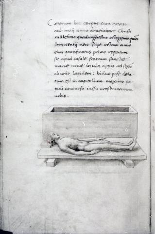 Image for Excavated Sarcophagus of Roman Girl, 1485
