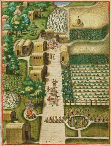 Image for Theodor de Bry, colored Oppidum Secota