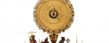 Image for Clock with Automated Procession of Bacchus