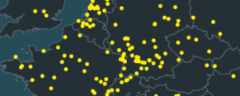 Image for A map of the spread of printing in Europe