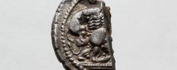 Image for JH2: Silver tetradrachm of Akanthos (Chalcidice), fragment, c. 470 BC. [Obverse]