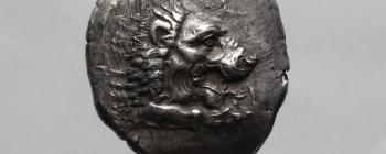 Image for Clone of T8: Silver stater in the name of the Lycian dynast Mithrapata of Antiphellos, c. 390-360 BC. [Obverse]