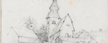Image for Drawing of the Church of Saint Jacob in Hudiksvall 1