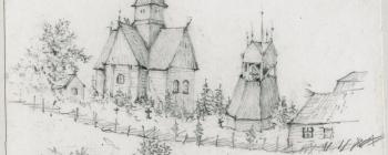 Image for Drawing of the church at Piteå 1