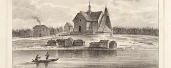 Image for Lithograph of church at Umeå