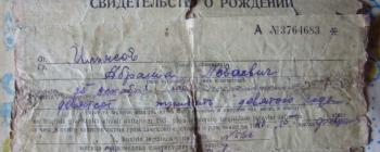 Image for Birth Certificate: Abrasha Levaevich Il’yasov (Uzbekistan)