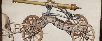 Image for A Cannon on a Four-Wheeled Carriage (1582)